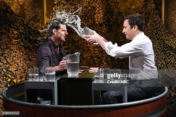 Episode 753 -- Pictured: Tom Cruise during a skit with host Jimmy Fallon on December 18, 2012 --