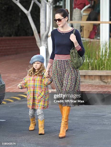 Actress Michelle Monaghan and her daughter Willow Katherine White as seen on December 18, 2012 in Los Angeles, California.