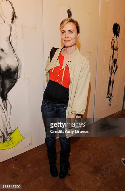 Radha Mitchell attends Lorien Haynes' Art Show at The Quest on December 14, 2012 in Los Angeles, California.