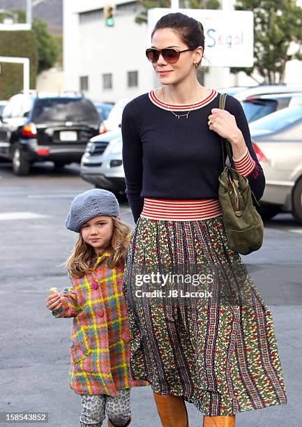 Michelle Monaghan and Willow Katherine White are seen shopping on December 18, 2012 in Los Angeles, California.