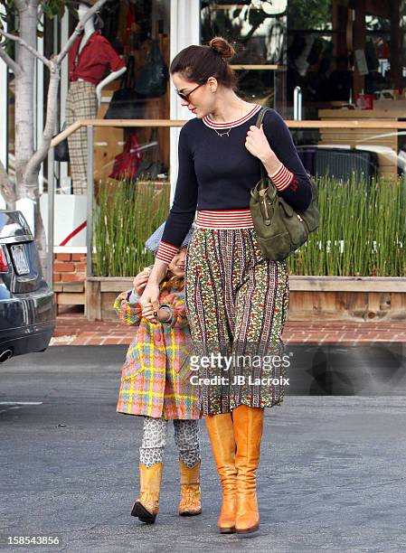 Michelle Monaghan and Willow Katherine White are seen shopping on December 18, 2012 in Los Angeles, California.