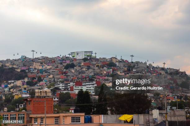 cable car of the state of mexico - ecatepec de morelos stock pictures, royalty-free photos & images