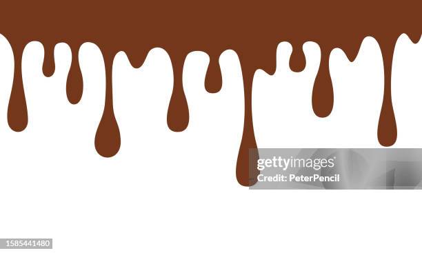 stockillustraties, clipart, cartoons en iconen met chocolate caramel splash blob. grunge monochrome vector. advertising bage. - dairy logo