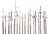 Halberds on a white wall