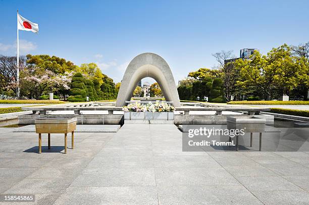 hiroshima peace memorial, japan - hiroshima prefecture stock pictures, royalty-free photos & images