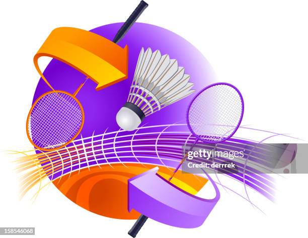 badminton - federball stock-grafiken, -clipart, -cartoons und -symbole