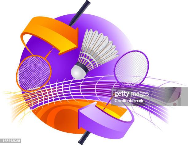 ilustrações, clipart, desenhos animados e ícones de badminton - shuttlecock