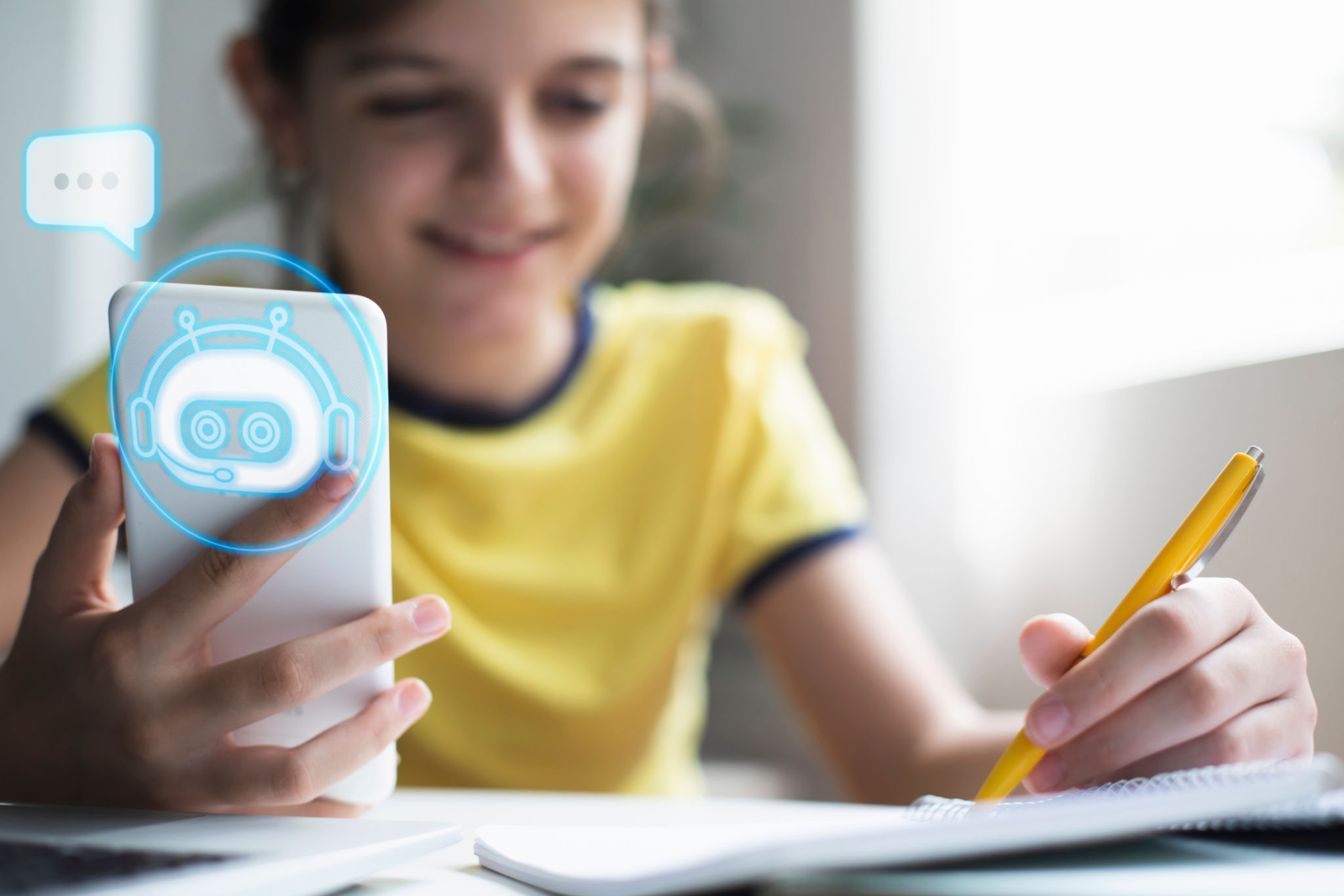 children learning AI