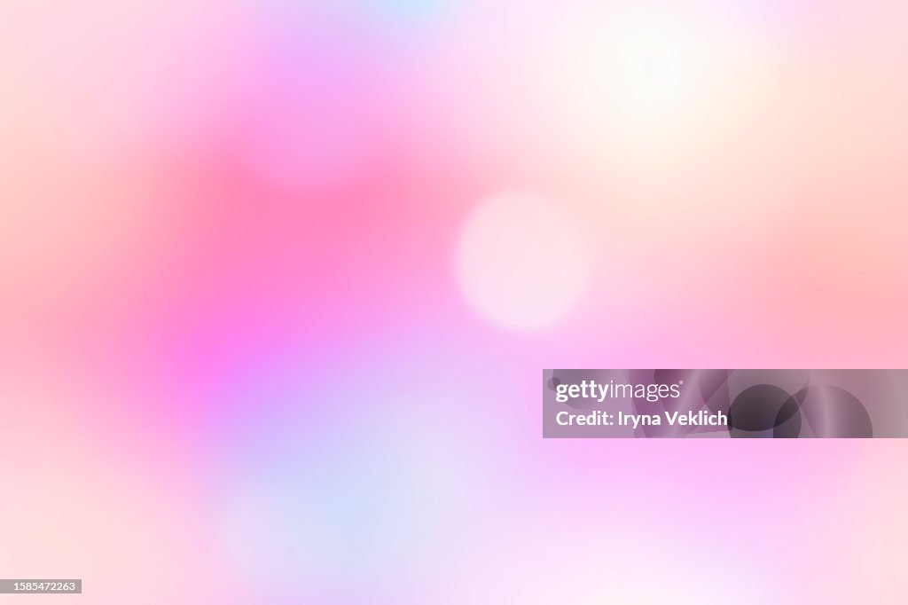 Abstract Wavy Background with Circles in pastel Pink Magenta, Blue Lavender color, in Style Pop-Art and Babrie style 2023, Barbiecore, defocused. Viva Magenta Color of the 2023 Year.