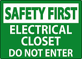 Safety Fiirst Sign Electrical Closet - Do Not Enter