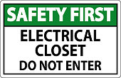 Safety Fiirst Sign Electrical Closet - Do Not Enter