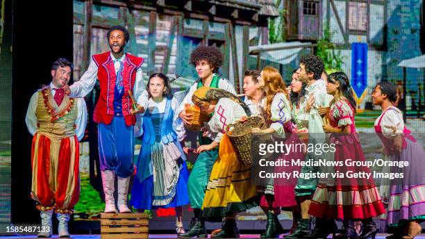 Cast members perform during a dress rehearsal for The Tustin Area Council for Fine Arts 2023 Broadway in the Park production of Rodgers &...