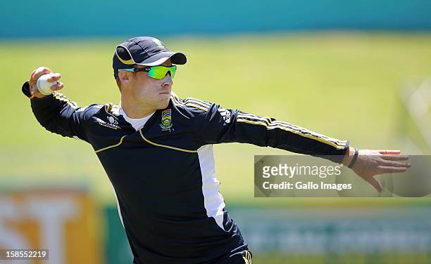 David Miller of South Africa during the South Africa nets session at Sahara Park Kingsmead on December 19, 2012 in Durban, South Africa.