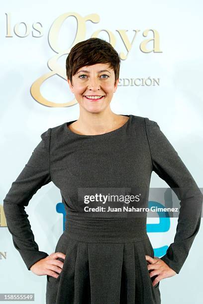 Eva Hache attends Goya Film Awards 2013 press conference at Academia de Cine on December 19, 2012 in Madrid, Spain.