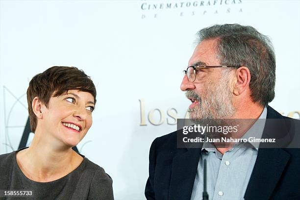 Eva Hache and Enrique Gonzalez Macho attend Goya Film Awards 2013 press conference at Academia de Cine on December 19, 2012 in Madrid, Spain.