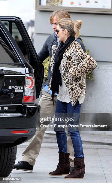 Rosauro Baro and Amaia Salamanca are seen on December 18, 2012 in Madrid, Spain.