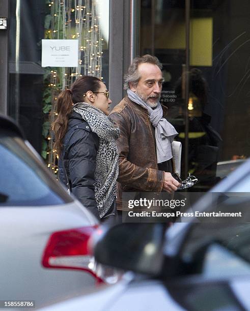 Natalia Verbeke and Gonzalo de Castro are seen on December 18, 2012 in Madrid, Spain.