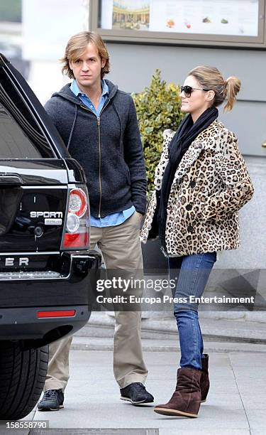 Rosauro Baro and Amaia Salamanca are seen on December 18, 2012 in Madrid, Spain.