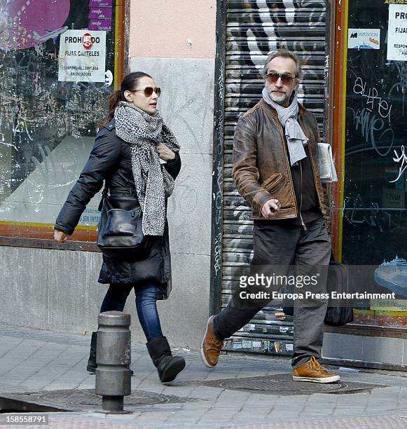 Natalia Verbeke and Gonzalo de Castro are seen on December 18, 2012 in Madrid, Spain.