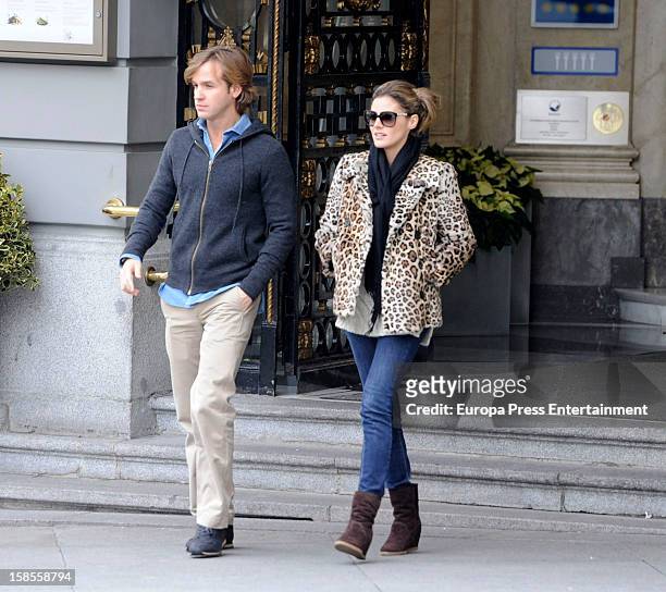Rosauro Baro and Amaia Salamanca are seen on December 18, 2012 in Madrid, Spain.