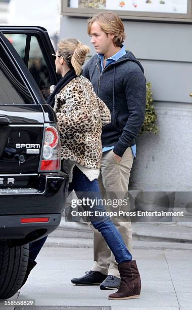 Rosauro Baro and Amaia Salamanca are seen on December 18, 2012 in Madrid, Spain.