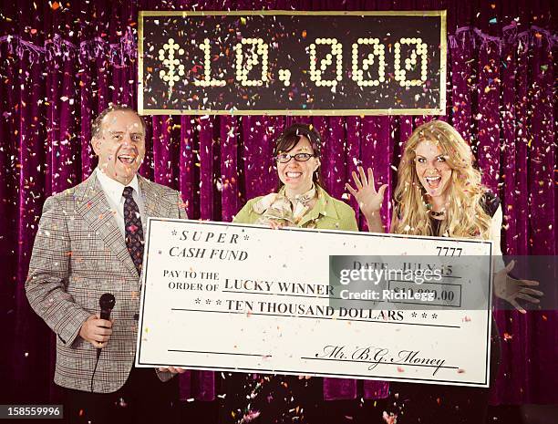 game show winner - game show stage stock pictures, royalty-free photos & images