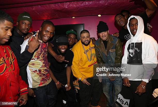 Khaled , French Montana , A$AP Rocky , and A$AP Mob attend 'T.I. In Concert' at Best Buy Theater on December 18, 2012 in New York, United States.