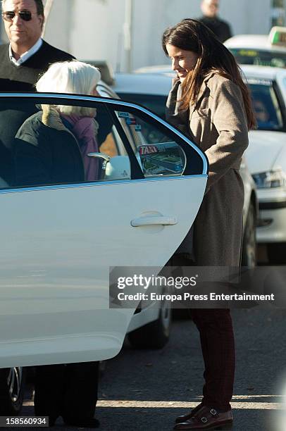 Ana Serrano and Monica Abascal visit Jose Maria Aznar Junior, admitted at Ruber Hospital on December 10, 2012 in Madrid, Spain.