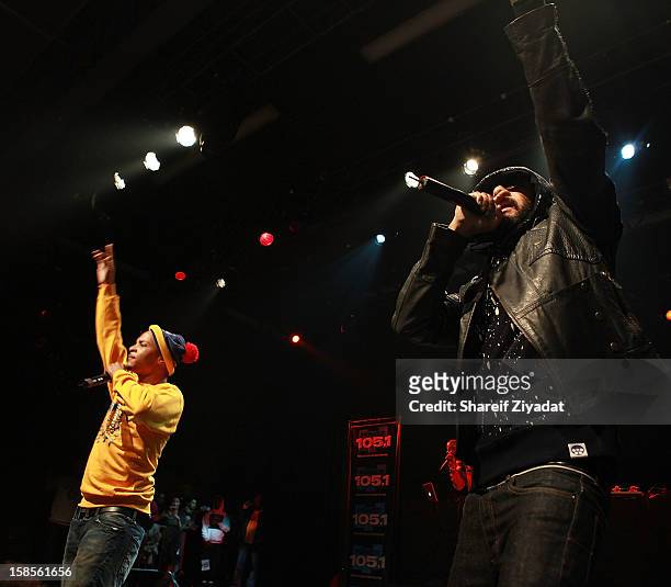 And Swizz Beatz performs in concert hosted by POWER 105.1 at Best Buy Theater on December 18, 2012 in New York City.