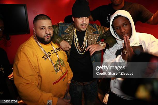 Dj Khaled, French Montana and A$AP Rocky performs in concert hosted by POWER 105.1 at Best Buy Theater on December 18, 2012 in New York City.