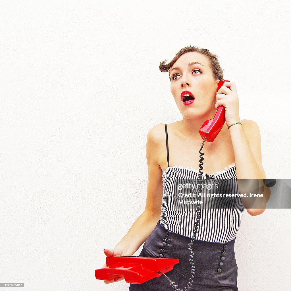 Woman talking on phone