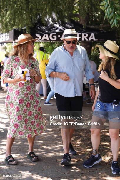 Alfred Molina is seen at the SAG-AFTRA picket line in on August 08, 2023 in Burbank, California.