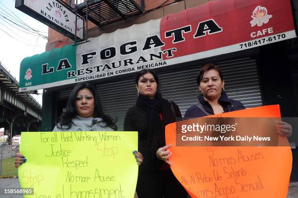 Three young women who worked at La Fogata as waitresses say they were forced to drink with immigrant customers to run up bills. Patricia Sanchez, who...