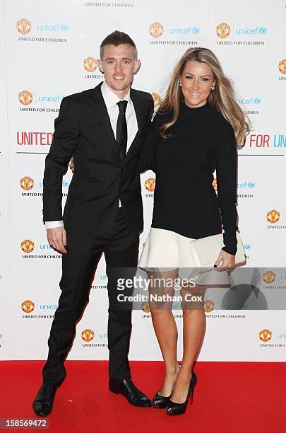 Darren Fletcher and Hayley Grice attend the United for UNICEF Gala Dinner at Old Trafford on December 19, 2012 in Manchester, England.