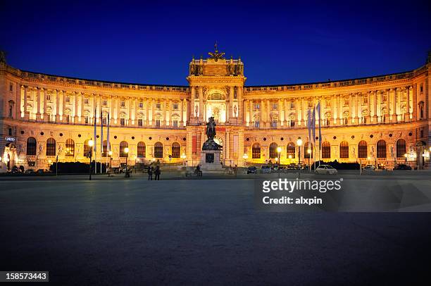 a very bright view of hofburg in vienna - vienna stock pictures, royalty-free photos & images
