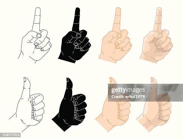 gesture - looking through fingers stock illustrations