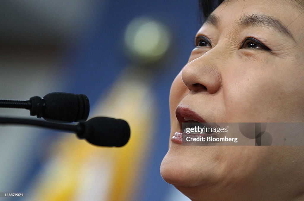 President-Elect Park Geun Hye Speaks At News Conference