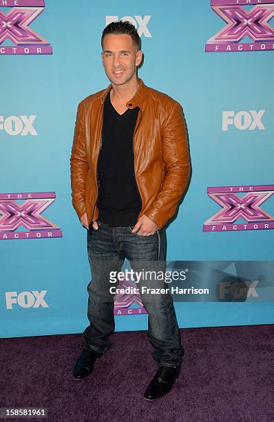 Television Personality Mike 'The Situation' Sorrentino arrives at Fox's "The X Factor" Season Finale Night 1 at CBS Television City on December 19,...