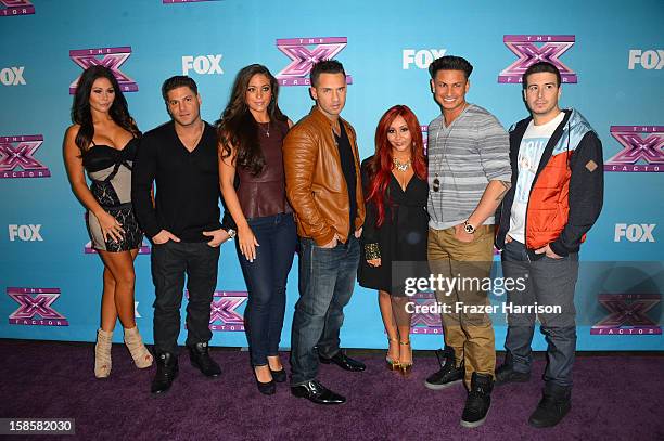 Jersey Shore cast Jenni 'Jwoww' Farley Ronnie Ortiz-Magro Sammi 'Sweetheart' Giancola, Mike 'The Situation' Sorrentino, Nicole 'Snooki' Polizzi,Paul...