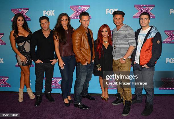 Jersey Shore cast Jenni 'Jwoww' Farley Ronnie Ortiz-Magro Sammi 'Sweetheart' Giancola, Mike 'The Situation' Sorrentino, Nicole 'Snooki' Polizzi,Paul...