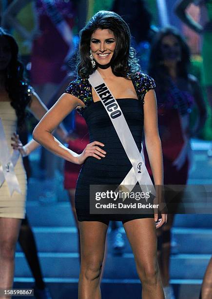Miss Mexico 2012, Karina Gonzalez, is named a top 16 finalist during the 2012 Miss Universe Pageant at PH Live at Planet Hollywood Resort & Casino on...