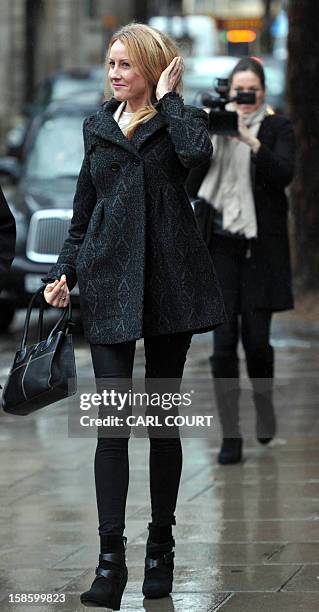 Sally Roberts, the mother of seven-year-old cancer patient Neon, arrives at the High Court in central London on December 20, 2012 for a hearing in...