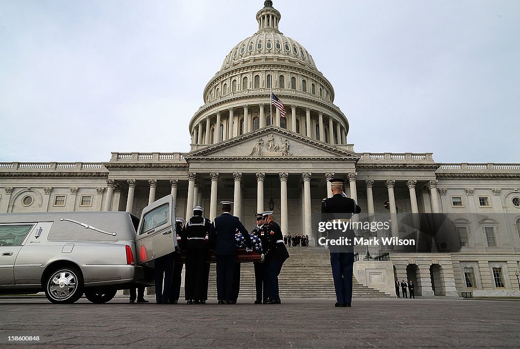 Body Of Late Sen. Daniel Inouye Lies In State At U.S. Capitol