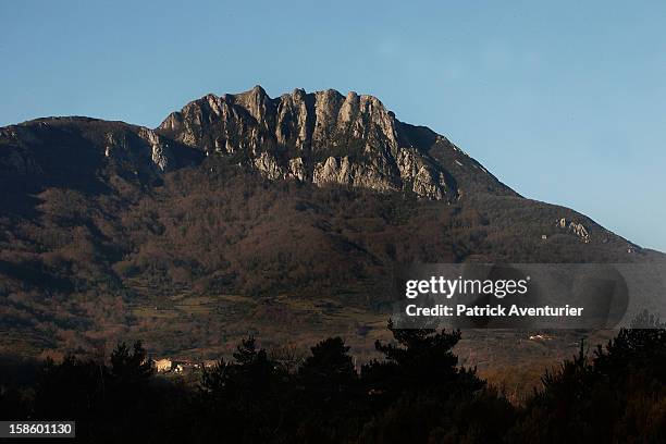 Sun rise in Bugarath, a small village in the foothills of the Pyrenees on December 20, 2012 in Bugarach, France. Miviludes, the French Government's...