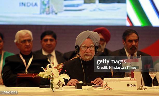 Prime Minister of India Dr. Manmohan Singh address the plenary session of the ASEAN-India Commemorative Summit on December 20, 2012 in New Delhi,...