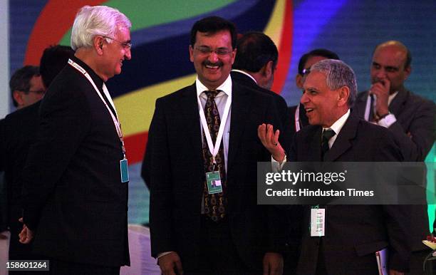 Union Minister for External Affairs Salman Khurshid during the plenary session of the ASEAN-India Commemorative Summit on December 20, 2012 in New...