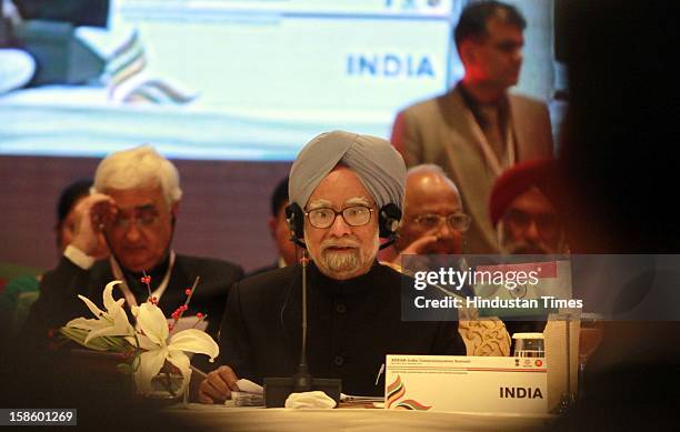 Prime Minister of India Dr. Manmohan Singh address the plenary session of the ASEAN-India Commemorative Summit on December 20, 2012 in New Delhi,...