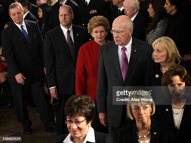 Clockwise from left, U.S. Senate Majority Whip Sen. Richard Durbin , former Sen. John Sununu , Sen. Debbie Stabenow , Senator and President Pro...