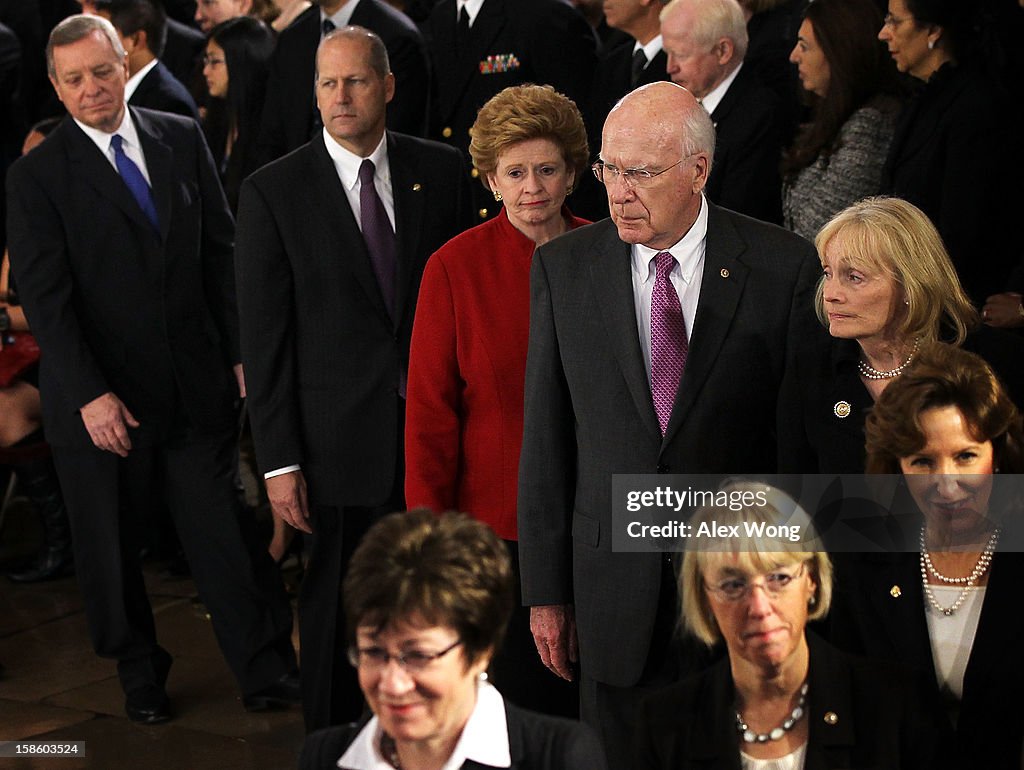 Body Of Late Sen. Daniel Inouye Lies In State At U.S. Capitol