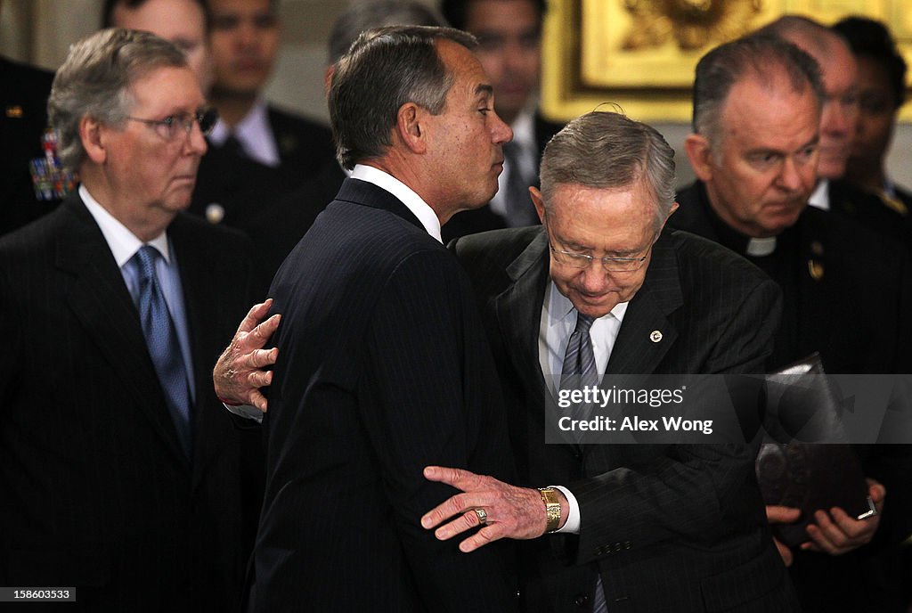 Body Of Late Sen. Daniel Inouye Lies In State At U.S. Capitol